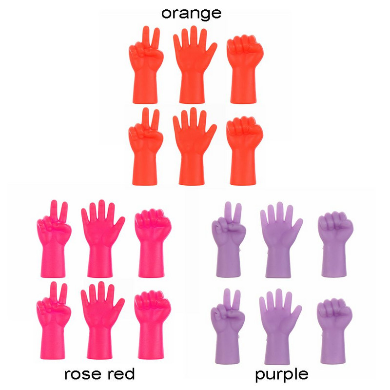 6 τμχ Βελόνες πλεξίματος Προστατευτικά βελονιών για DIY Πώμα ύφανσης Μύτη βελόνας Αντιολισθητική ουρά πόρπη Εργαλεία ραψίματος Σχήμα χειρονομίας χειροτεχνίας