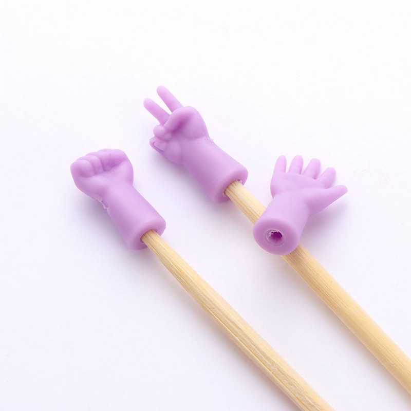 6 τμχ Βελόνες πλεξίματος Προστατευτικά βελονιών για DIY Πώμα ύφανσης Μύτη βελόνας Αντιολισθητική ουρά πόρπη Εργαλεία ραψίματος Σχήμα χειρονομίας χειροτεχνίας