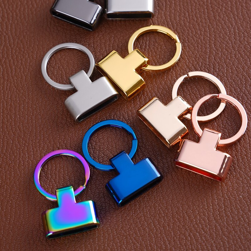 Betim 1tk võtmehoidja riistvara Käsitsi valmistatud DIY nahast riistvara võtmehoidja tarvikud kaunistused võtmehoidjad 8 värvi valimiseks