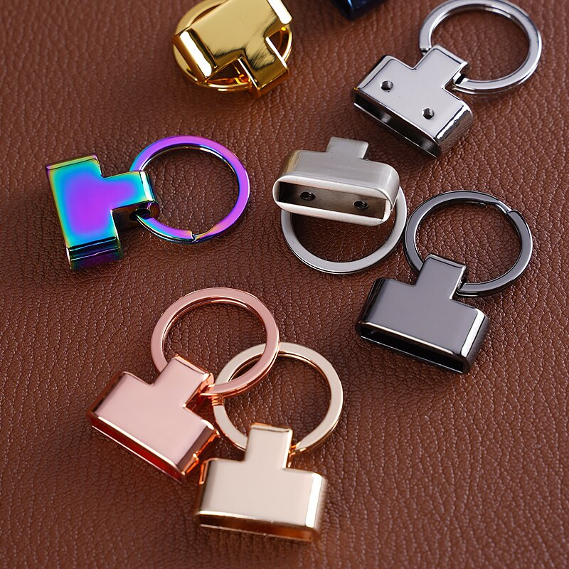 Betim 1tk võtmehoidja riistvara Käsitsi valmistatud DIY nahast riistvara võtmehoidja tarvikud kaunistused võtmehoidjad 8 värvi valimiseks