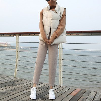 Γυναικείο παντελόνι casual μοντέλο με τσέπη και ψηλόμεσο