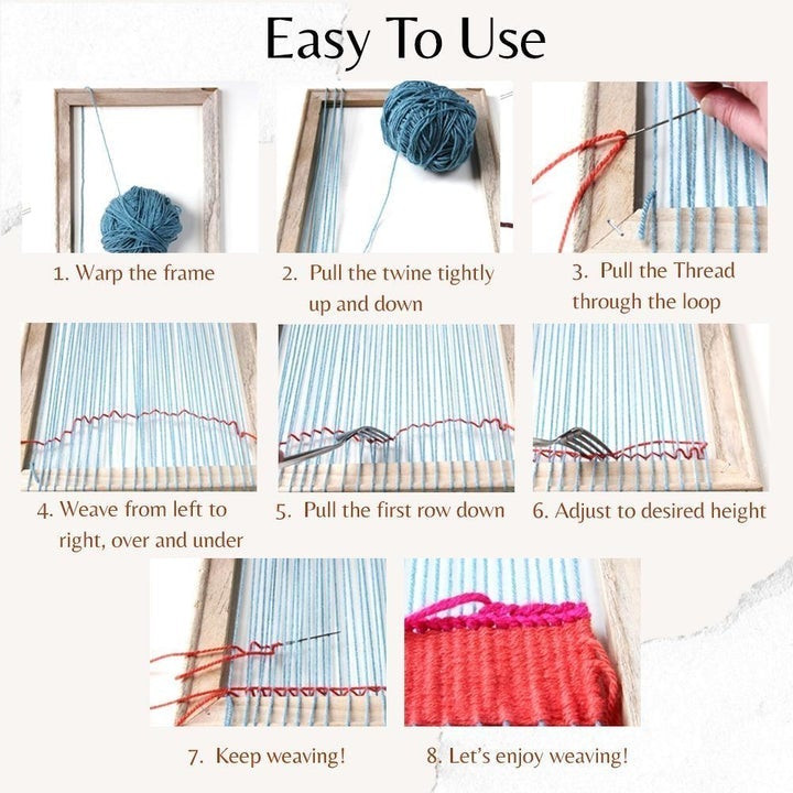 20 cm puidust kangastelgede stardikomplekt, käsitsi kootud isetegemise kootud komplekt majapidamises kasutatava seinavaiba salliga multifunktsionaalne kudumismasin