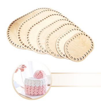 7 размера дъно на естествена дървена кошница Овална празна плътна плетена на една кука кошница Дървена основа за Направи си сам Консумативи за тъкане на кошници Изработка на занаяти