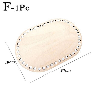 Καλάθι 7 μεγεθών Φυσικό ξύλινο κάτω οβάλ κενό συμπαγές καλάθι με βελονάκι Ξύλινη βάση για προμήθειες ύφανσης καλαθιών DIY Κατασκευή χειροτεχνίας