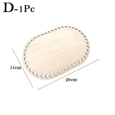 Καλάθι 7 μεγεθών Φυσικό ξύλινο κάτω οβάλ κενό συμπαγές καλάθι με βελονάκι Ξύλινη βάση για προμήθειες ύφανσης καλαθιών DIY Κατασκευή χειροτεχνίας