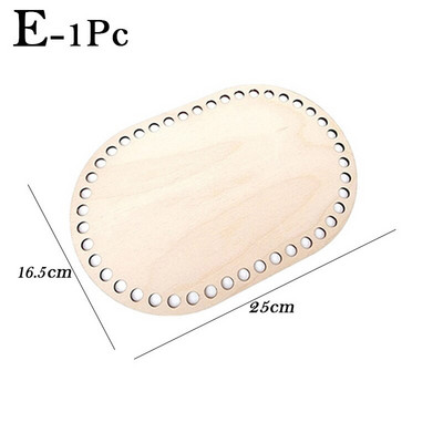 Καλάθι 7 μεγεθών Φυσικό ξύλινο κάτω οβάλ κενό συμπαγές καλάθι με βελονάκι Ξύλινη βάση για προμήθειες ύφανσης καλαθιών DIY Κατασκευή χειροτεχνίας