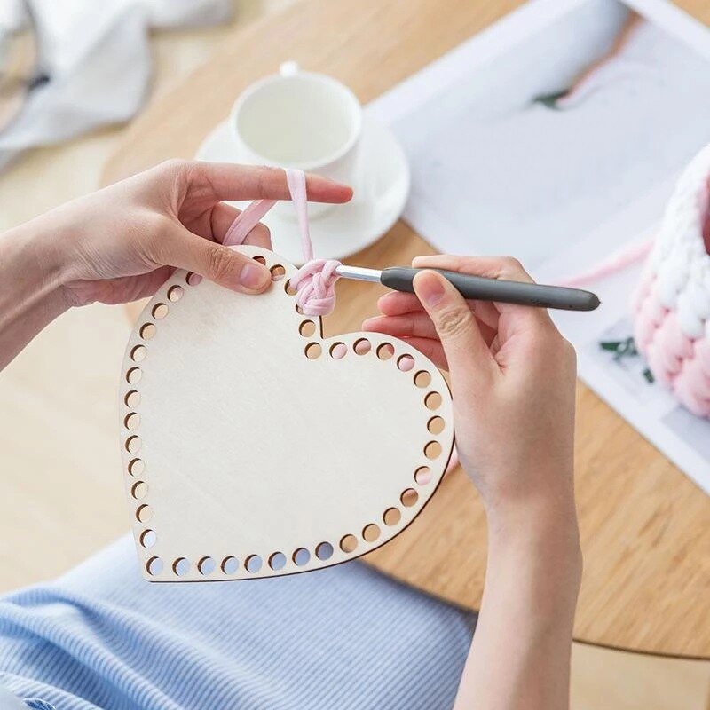 Καλάθι 7 μεγεθών Φυσικό ξύλινο κάτω οβάλ κενό συμπαγές καλάθι με βελονάκι Ξύλινη βάση για προμήθειες ύφανσης καλαθιών DIY Κατασκευή χειροτεχνίας