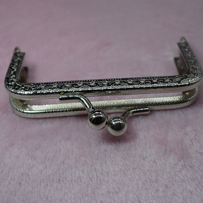 Vintage metal auriu cupru flori mâner de cusut ambreiaj posetă cadru sărut închizătoare arc pentru genți bricolaj accesorii de artizanat din piele