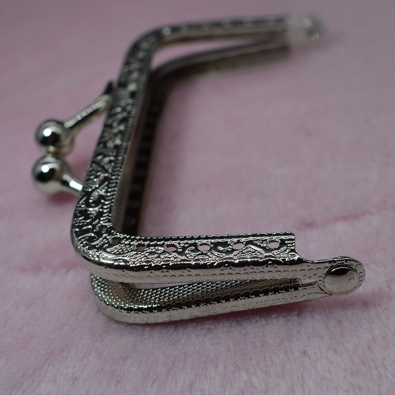 Vintage metal auriu cupru flori mâner de cusut ambreiaj posetă cadru sărut închizătoare arc pentru genți bricolaj accesorii de artizanat din piele