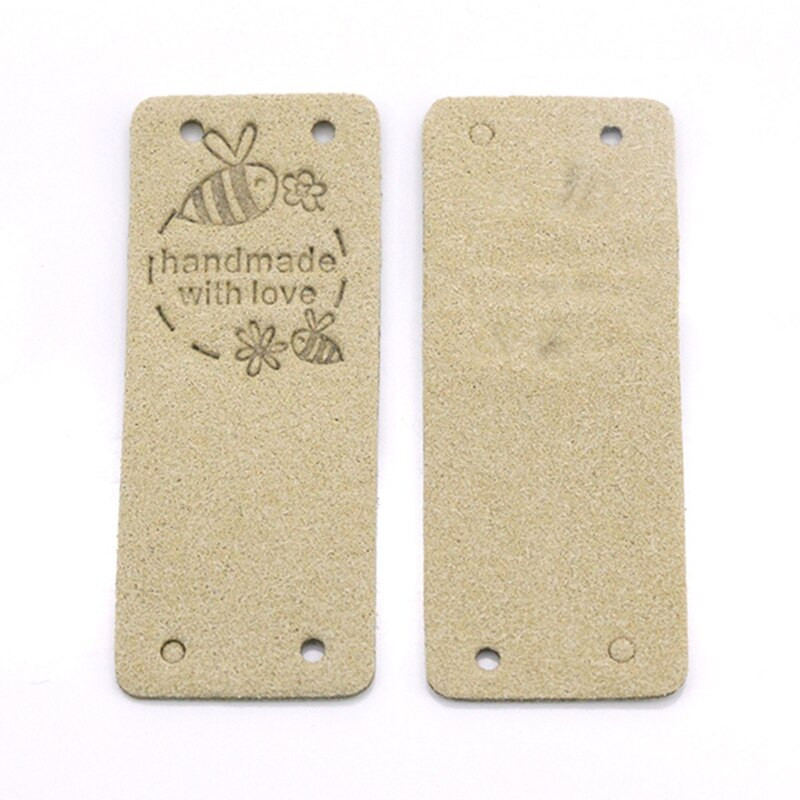 50kom Ručno izrađene naljepnice za vješanje za ručno izrađene s ljubavnim oznakama Kožne oznake za odjeću Poklon torbe Dodaci za šivanje