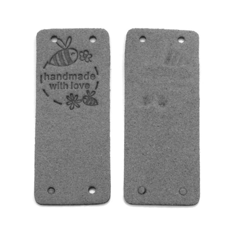 50kom Ručno izrađene naljepnice za vješanje za ručno izrađene s ljubavnim oznakama Kožne oznake za odjeću Poklon torbe Dodaci za šivanje