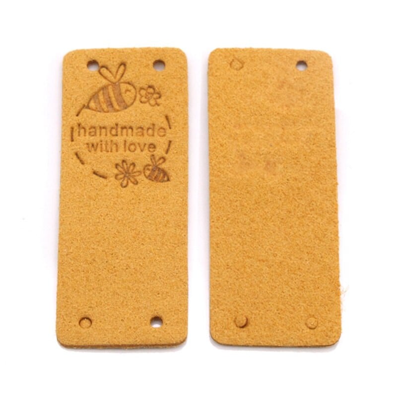 50kom Ručno izrađene naljepnice za vješanje za ručno izrađene s ljubavnim oznakama Kožne oznake za odjeću Poklon torbe Dodaci za šivanje