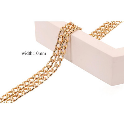 Μόδα μήκους 20 εκατοστών DIY Τσάντα τσάντας τσάντας αλυσίδας μεταλλικές αλυσίδες Αντικατάσταση αλυσίδας αλυσίδας τσάντα ώμου Εξαρτήματα εξαρτημάτων τσάντας