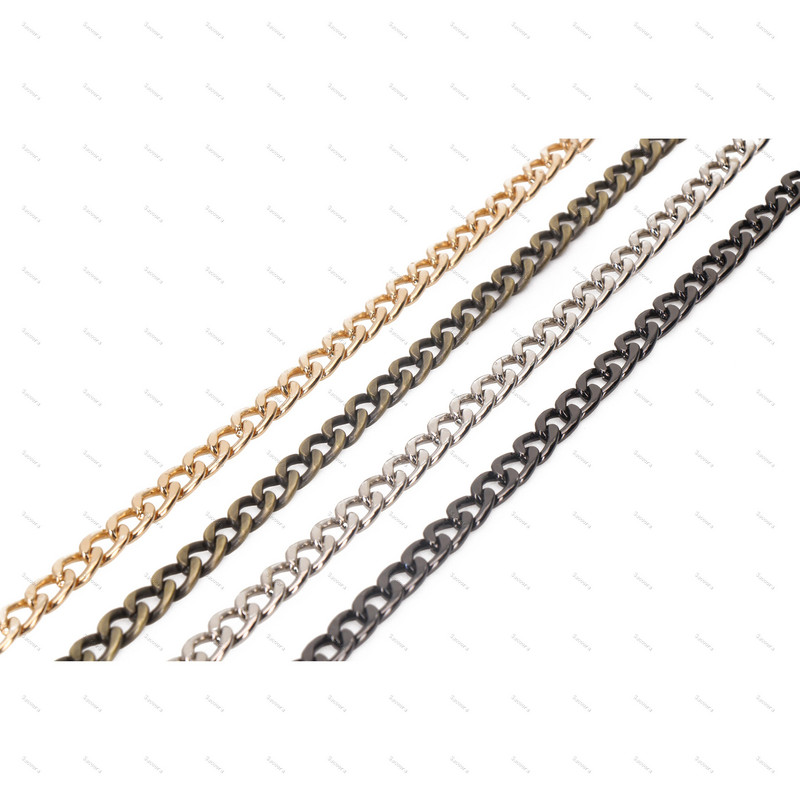 Μόδα μήκους 20 εκατοστών DIY Τσάντα τσάντας τσάντας αλυσίδας μεταλλικές αλυσίδες Αντικατάσταση αλυσίδας αλυσίδας τσάντα ώμου Εξαρτήματα εξαρτημάτων τσάντας