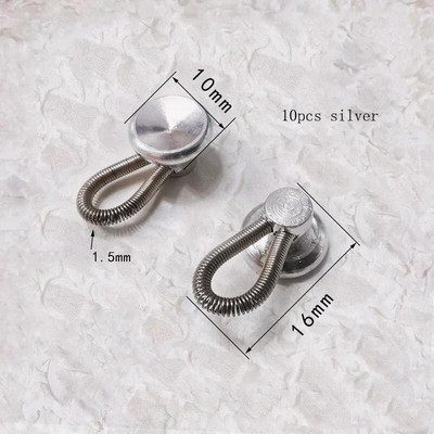 10 τμχ/Παρτίδα ελαστικό ελαστικό κουμπί προσαρμογής πόρπη τζιν από κράμα χονδρικής χονδρικής πόρπης ελατηρίου Δερμάτινη τσάντα χειροτεχνίας Κουμπί αξεσουάρ κουτιού