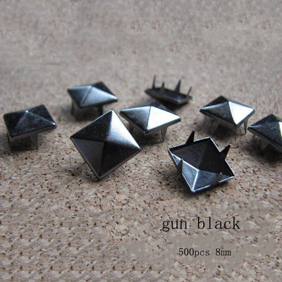 500 τμχ / Παρτίδα 8 χιλιοστά Τετράγωνα Τέσσερα νύχια πριτσίνια Καρφιά πόρπες για τσάντα παπούτσια Ζώνη Ρούχα Δερμάτινα χειροτεχνήματα Αξεσουάρ διακόσμησης