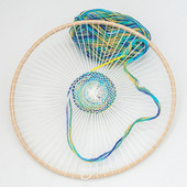 Ümmargune puidust kudumiskangas käsitsi valmistatud kudumismasin Käsitöö isetegemise kudumistööriistad käsitsi valmistatud seinavaibad majapidamistööriist