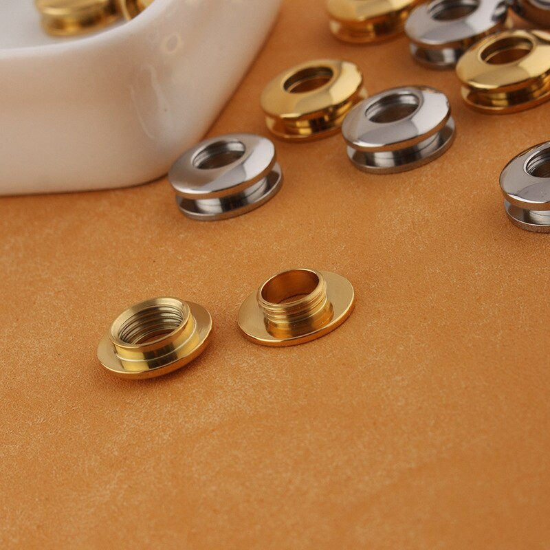 10 set de ochiuri din oțel inoxidabil premium, design cu șuruburi pentru artizanat din piele, bricolaj, albume de albume, pantofi, șapcă curea, etichete pentru geanta haine 6,5 mm