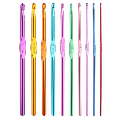 Πολλαπλά μοντέλα Πολύχρωμη λαβή Γάντζοι αλουμίνας Βελόνες πλεξίματος Σετ βελόνες πλεξίματος για ράψιμο με βελονάκι πλέξιμο