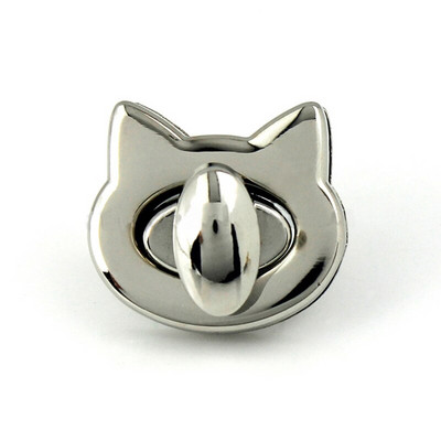 1 τεμ Μεταλλική χαριτωμένη τσάντα γάτας Turn Lock Twist Lock κούμπωμα Δερμάτινο Craft For Women Bag Handbag Purse Προμηθευτής DIY Hardware Accessories