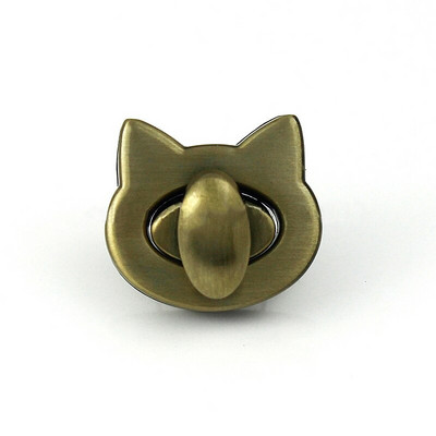 1 τεμ Μεταλλική χαριτωμένη τσάντα γάτας Turn Lock Twist Lock κούμπωμα Δερμάτινο Craft For Women Bag Handbag Purse Προμηθευτής DIY Hardware Accessories