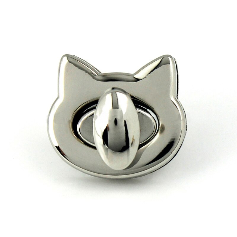 1 τεμ Μεταλλική χαριτωμένη τσάντα γάτας Turn Lock Twist Lock κούμπωμα Δερμάτινο Craft For Women Bag Handbag Purse Προμηθευτής DIY Hardware Accessories