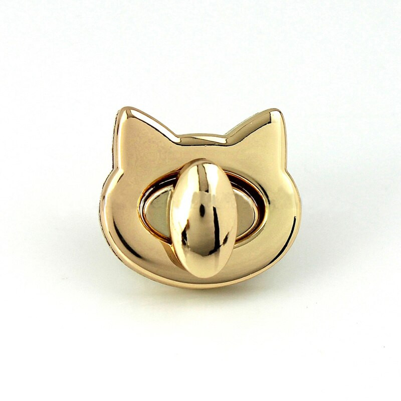 1 τεμ Μεταλλική χαριτωμένη τσάντα γάτας Turn Lock Twist Lock κούμπωμα Δερμάτινο Craft For Women Bag Handbag Purse Προμηθευτής DIY Hardware Accessories