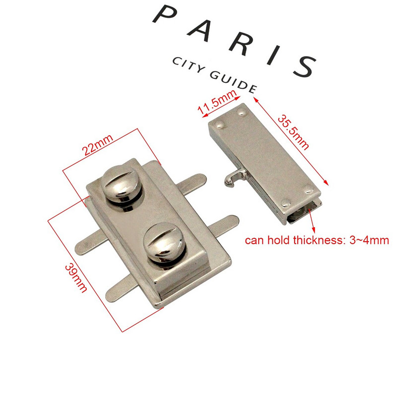 5 τμχ Μεταλλικό κούμπωμα με κλειδαριά ώθησης κούμπωμα γλώσσας κλειδαριά Δερμάτινη τσάντα χειροτεχνίας Τσάντα τσάντα ώμου Τσάντα ώμου Κλείσιμο DIY αξεσουάρ