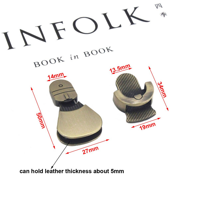 5 τεμάχια Τσάντα από κράμα ψευδαργύρου Κλειδαριά γλώσσας κούμπωμα Push Lock Κλείσιμο αγκράφες Δερμάτινη χειροτεχνία Γυναικεία τσάντα τσάντα τσάντα αξεσουάρ