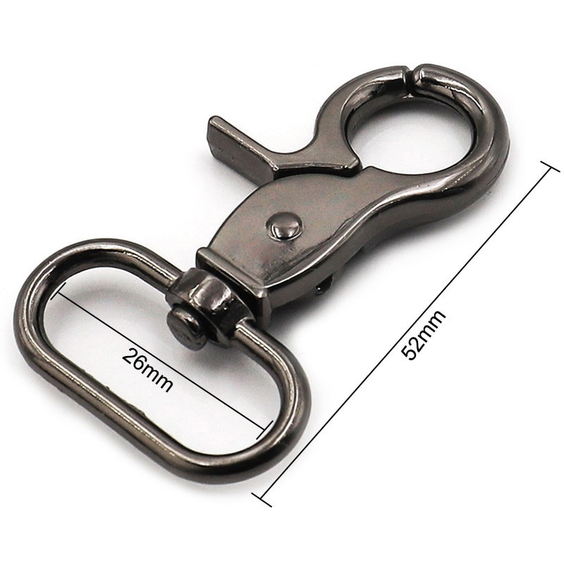 2 ΤΕΜ DIY αξεσουάρ ζώνης δερμάτινης τσάντας περιστρεφόμενη πόρπη κρεμαστή συμπαγές μεταλλικό γάντζο με ελατήριο σκανδάλη αστακός πόρπη κλιπ ελατηριωτή πόρτα