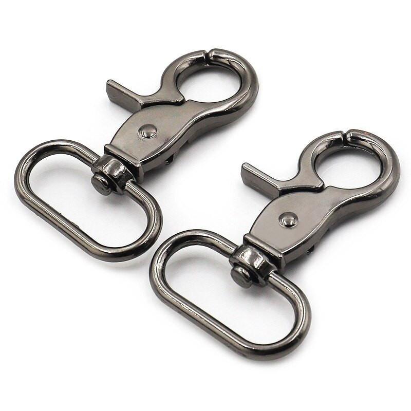 2 ΤΕΜ DIY αξεσουάρ ζώνης δερμάτινης τσάντας περιστρεφόμενη πόρπη κρεμαστή συμπαγές μεταλλικό γάντζο με ελατήριο σκανδάλη αστακός πόρπη κλιπ ελατηριωτή πόρτα