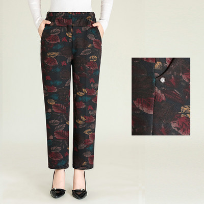 Γυναικείο casual παντελόνι - με φλοράλ μοτίβα