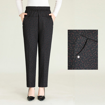 Γυναικείο casual παντελόνι - με φλοράλ μοτίβα