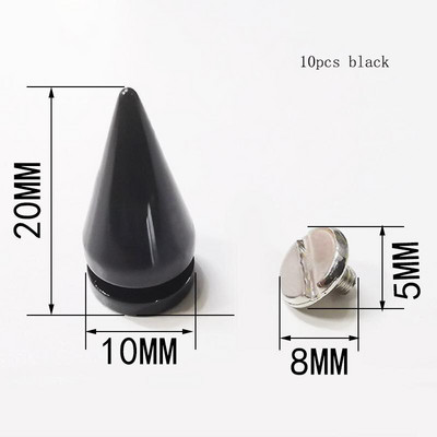 10 τμχ / παρτίδα πολύχρωμα γυναικεία παπούτσια Διακοσμητικά πριτσίνια Χάλκινα μπρούτζινα καρφιά Αξεσουάρ Αποσκευές Ρούχα Δερμάτινα χειροτεχνήματα DIY