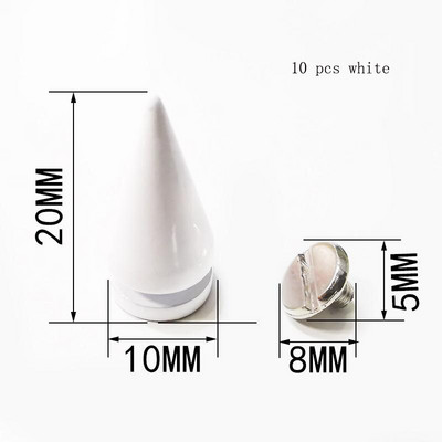 10 τμχ / παρτίδα πολύχρωμα γυναικεία παπούτσια Διακοσμητικά πριτσίνια Χάλκινα μπρούτζινα καρφιά Αξεσουάρ Αποσκευές Ρούχα Δερμάτινα χειροτεχνήματα DIY