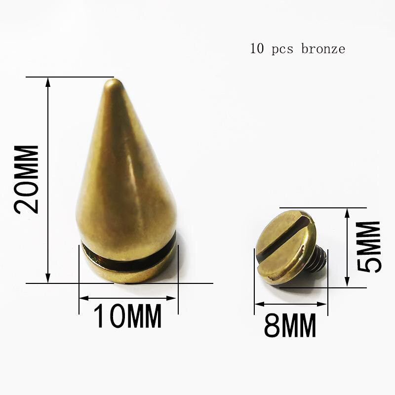 10 τμχ / παρτίδα πολύχρωμα γυναικεία παπούτσια Διακοσμητικά πριτσίνια Χάλκινα μπρούτζινα καρφιά Αξεσουάρ Αποσκευές Ρούχα Δερμάτινα χειροτεχνήματα DIY