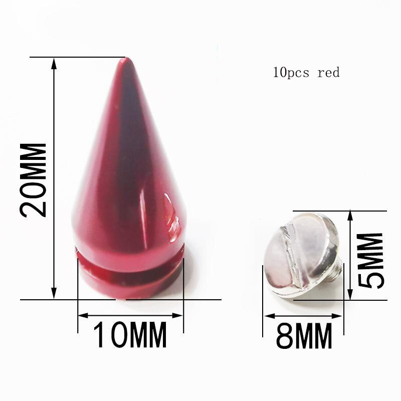 10 τμχ / παρτίδα πολύχρωμα γυναικεία παπούτσια Διακοσμητικά πριτσίνια Χάλκινα μπρούτζινα καρφιά Αξεσουάρ Αποσκευές Ρούχα Δερμάτινα χειροτεχνήματα DIY