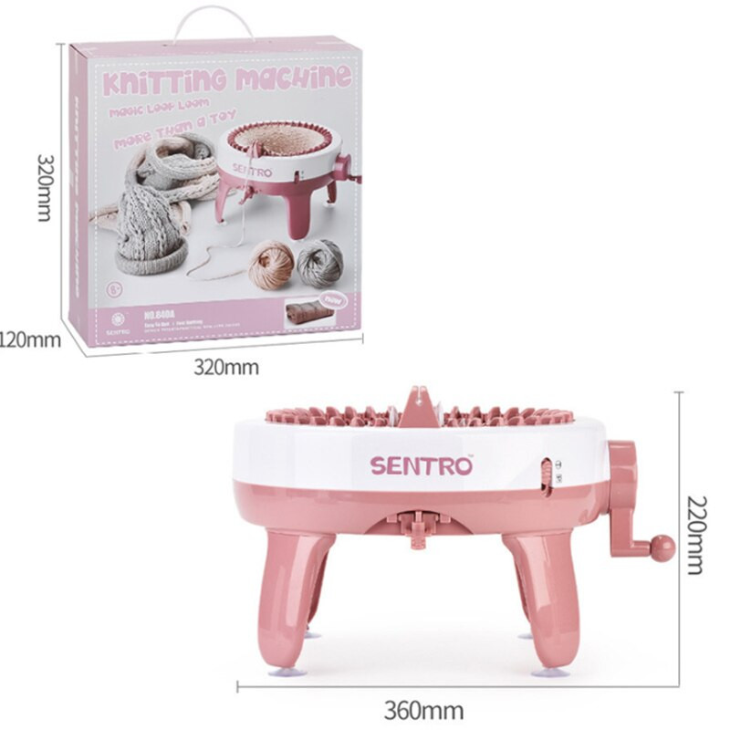 40 adatų rankų darbo mezgimo mašina, cilindrinė vilna, skara, megztinė, kepurė, kojinės, suaugusiems vaikams, tinginys, dirbinys, kalėdinė dovana