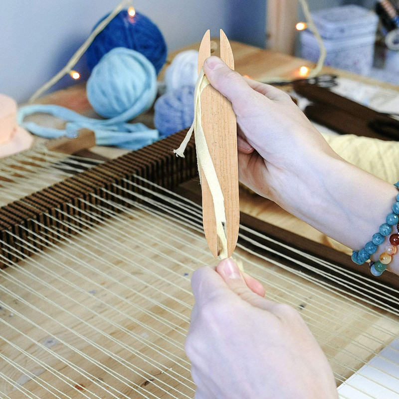 7pcs/set Drvo Tkanje Shuttle Igla za heklanje Ručni razboj Štap Pletenje goblena DIY alati za rukotvorine Drveni razboj Češalj Pleteni alati