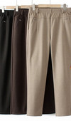 Ženske ležerne hlače visokog struka s toplom postavom i metalnim elementom