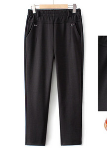 Ženske ležerne hlače visokog struka s toplom postavom i metalnim elementom