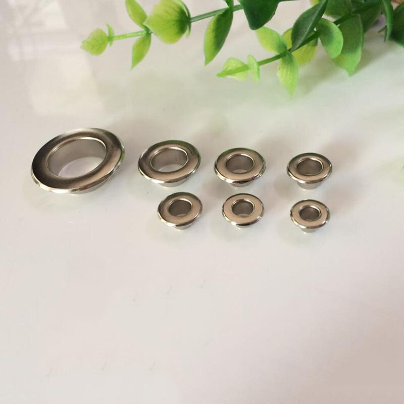 100 buc/lot de cupru, alamă lucioasă, șaibă cu orificiu gol, pantofi cu orificiu rotund, lateral lat, accesorii pentru artizanat din piele.