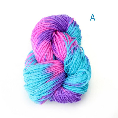 1 tk Pehme mitmevärviline polüester akrüüllõng Fiber kootud kraasitud niidid Paksud pillimisvastased värvitud lõngapallide heegeldamise tarvik