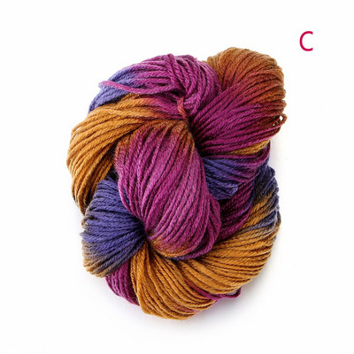 1 tk Pehme mitmevärviline polüester akrüüllõng Fiber kootud kraasitud niidid Paksud pillimisvastased värvitud lõngapallide heegeldamise tarvik