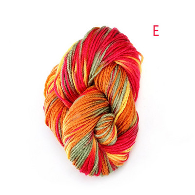 1 tk Pehme mitmevärviline polüester akrüüllõng Fiber kootud kraasitud niidid Paksud pillimisvastased värvitud lõngapallide heegeldamise tarvik