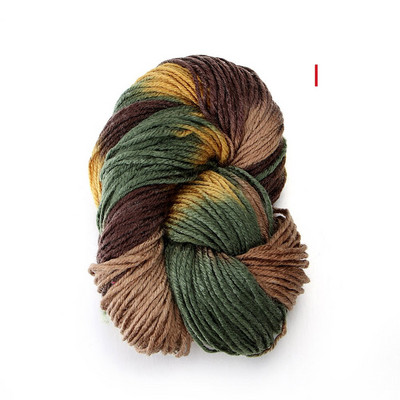 1 tk Pehme mitmevärviline polüester akrüüllõng Fiber kootud kraasitud niidid Paksud pillimisvastased värvitud lõngapallide heegeldamise tarvik