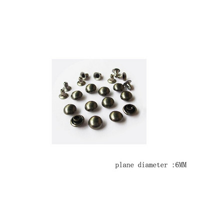 100 τεμάχια/Παρτίδα 6 χιλιοστών Μανιτάρι πριτσίνια Στρογγυλά πριτσίνια Χάλκινη όψη Δερμάτινη χειροτεχνία Πορτοφόλι κουμπιά στερέωσης