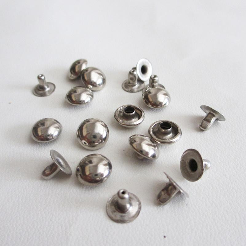 100 τεμάχια/Παρτίδα 6 χιλιοστών Μανιτάρι πριτσίνια Στρογγυλά πριτσίνια Χάλκινη όψη Δερμάτινη χειροτεχνία Πορτοφόλι κουμπιά στερέωσης