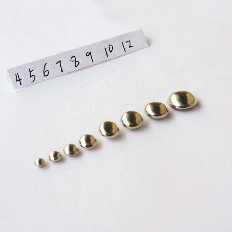 100 τεμάχια/Παρτίδα 6 χιλιοστών Μανιτάρι πριτσίνια Στρογγυλά πριτσίνια Χάλκινη όψη Δερμάτινη χειροτεχνία Πορτοφόλι κουμπιά στερέωσης