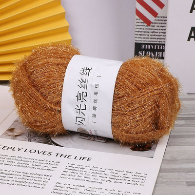 Tinsel Chunky Sparkle Furry Soft Eyelash Knitting Wool Narn DIY Knitting 100g/200m Ball